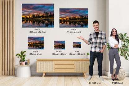 London Bridge Beach Sunset: Arizona Landscape Photography Wall Artetal Acrylic Print