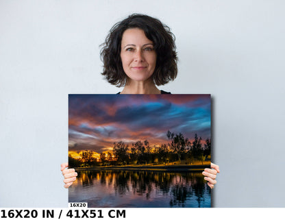 London Bridge Beach Sunset: Arizona Landscape Photography Wall Artetal Acrylic Print