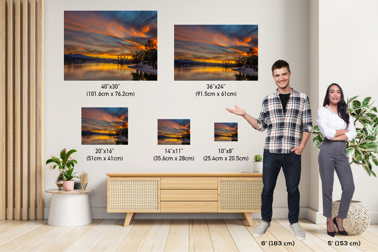 Golden Sunset Symphony: Lake Havasu Photography Wall Art