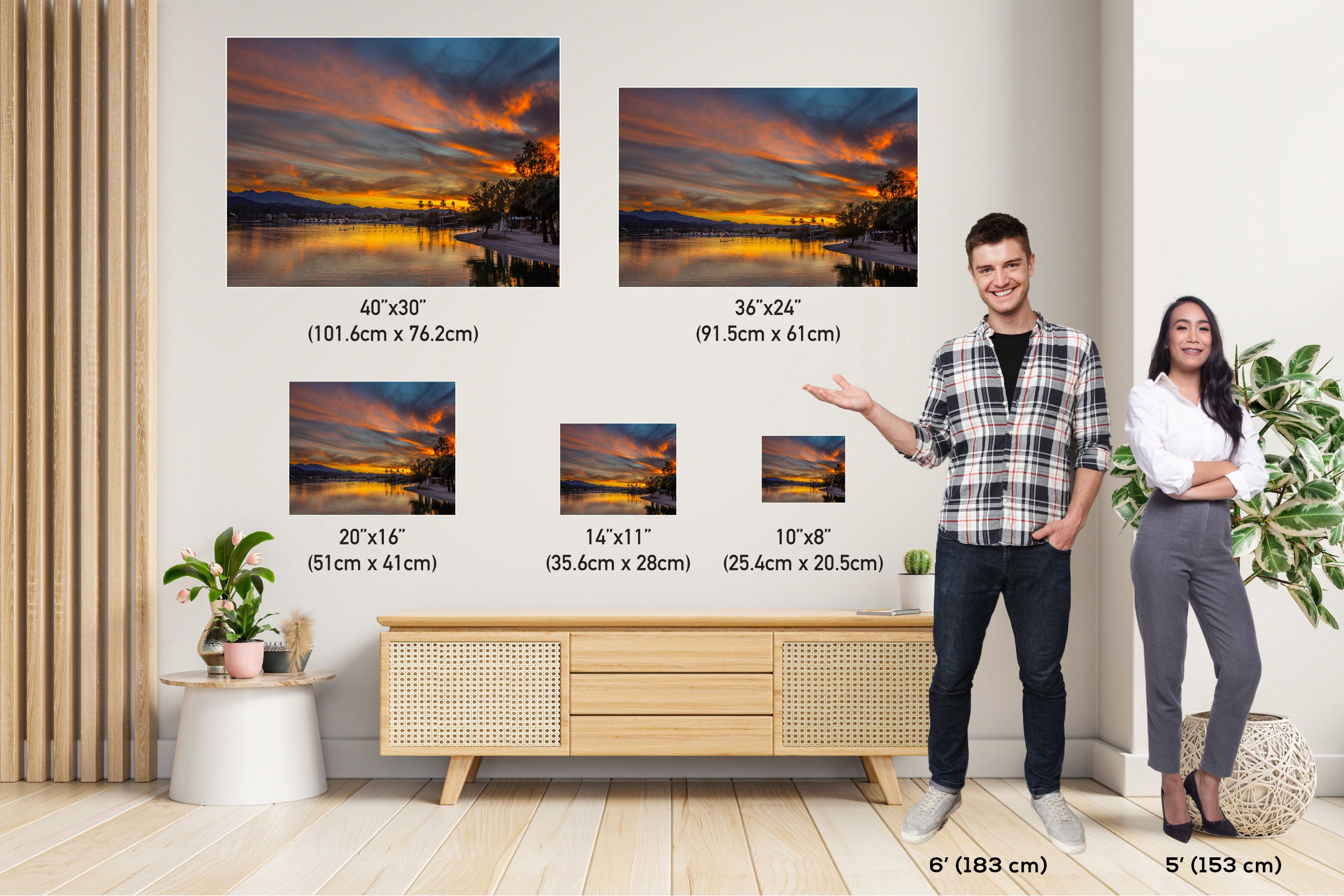 Golden Sunset Symphony: Lake Havasu Photography Wall Art