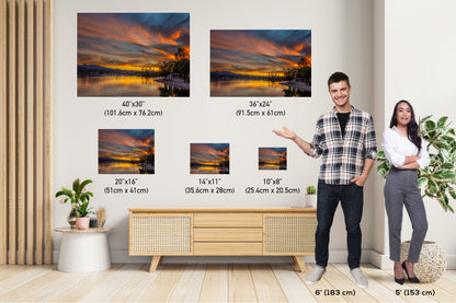 Golden Sunset Symphony: Lake Havasu Photography Wall Art