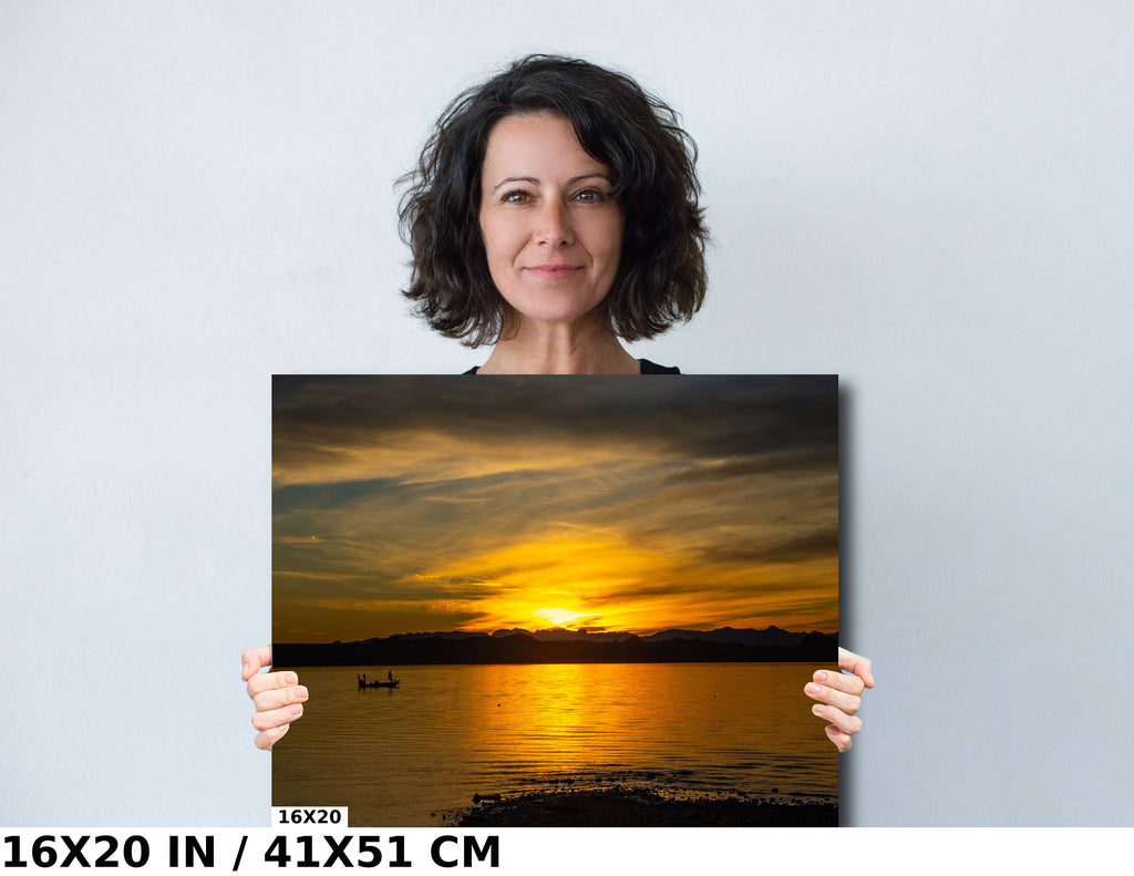 Mesmerizing Desert Dusk: Lake Havasu Landscape Photography Sunrise Fishing Wall Art