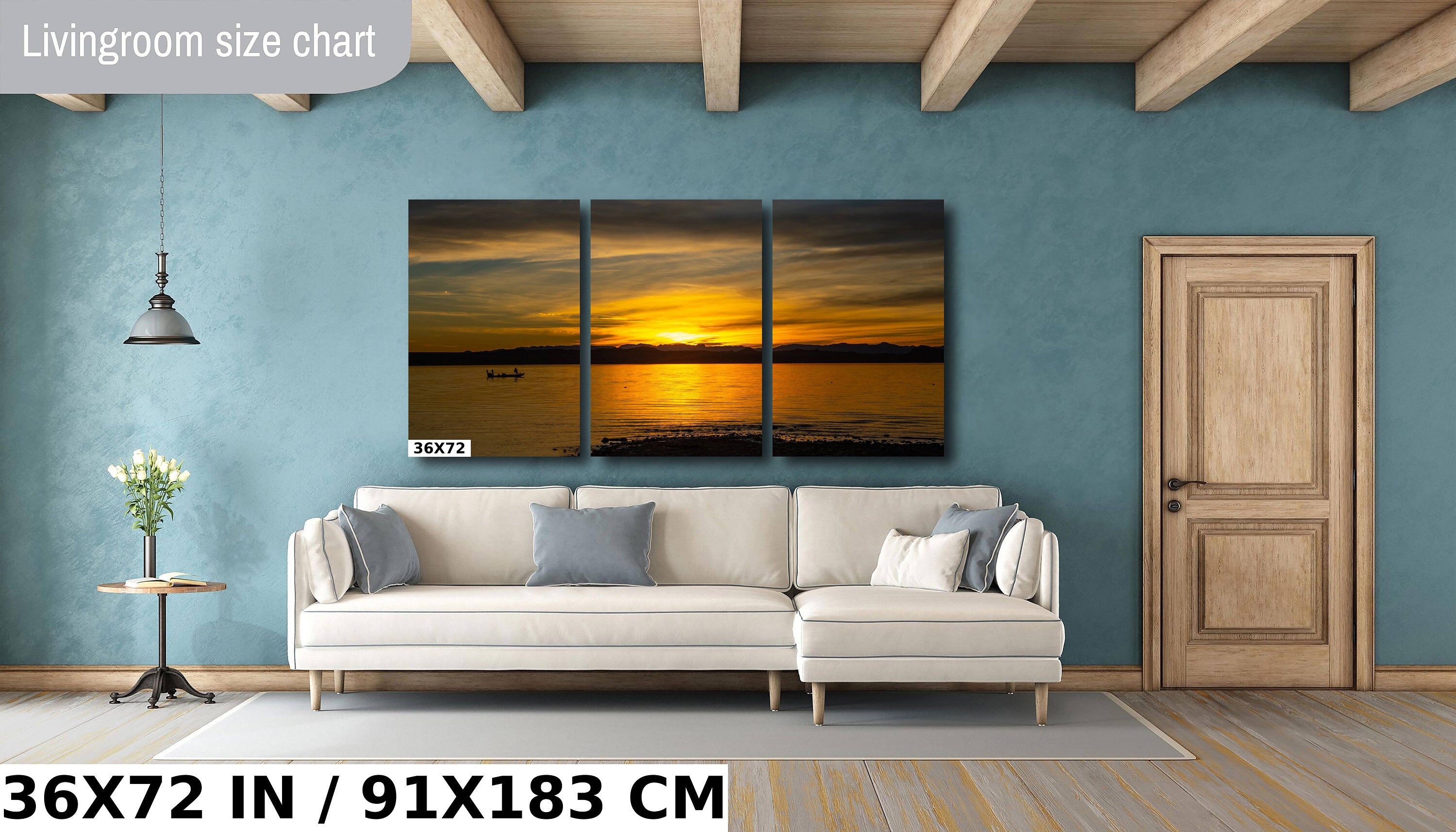 Mesmerizing Desert Dusk: Lake Havasu Landscape Photography Sunrise Fishing Wall Art