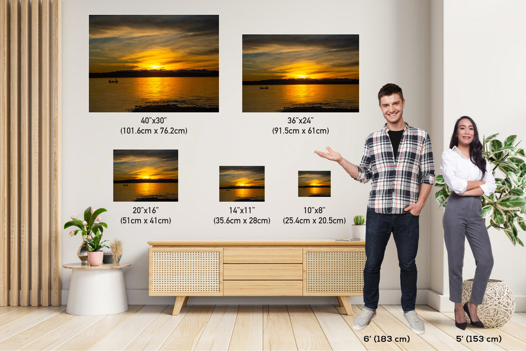 Mesmerizing Desert Dusk: Lake Havasu Landscape Photography Sunrise Fishing Wall Art