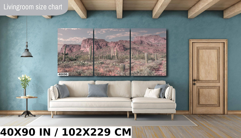 Enigmatic Wilderness Wonders: Superstition Mountains Cactus Desert Arizona Wall Art