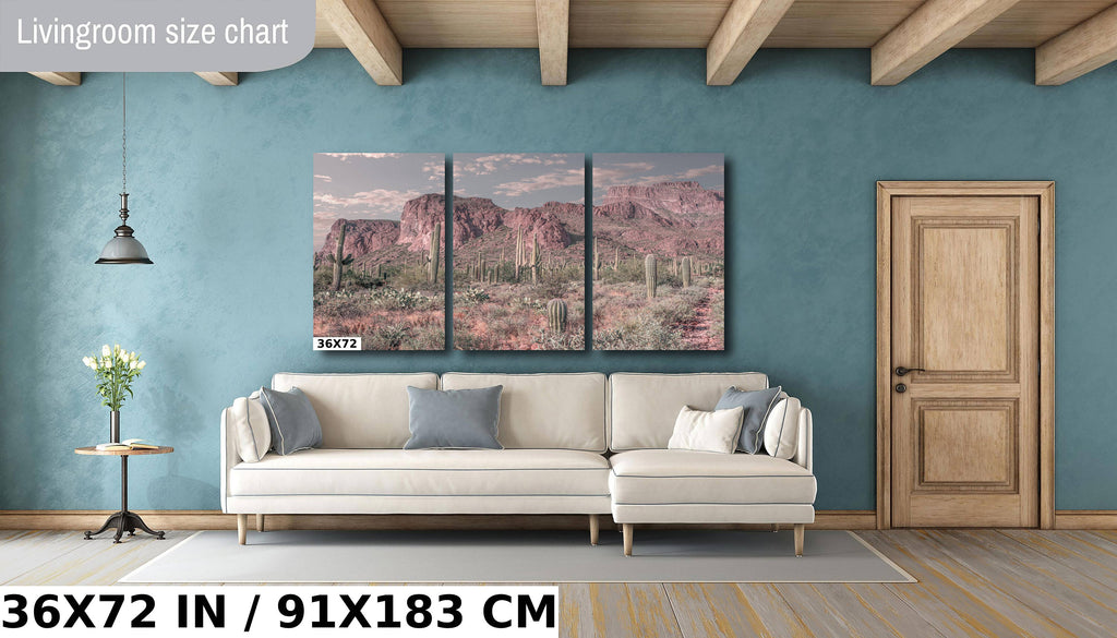Enigmatic Wilderness Wonders: Superstition Mountains Cactus Desert Arizona Wall Art