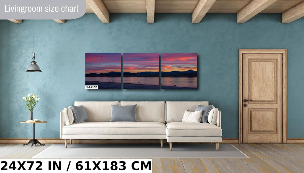 Colorful Dusk Serenity: Sunset at Lake Havasu Arizona Landscape Photography Wall Art