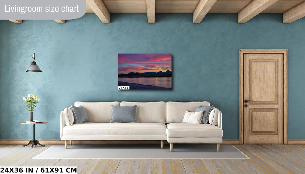 Colorful Dusk Serenity: Sunset at Lake Havasu Arizona Landscape Photography Wall Art