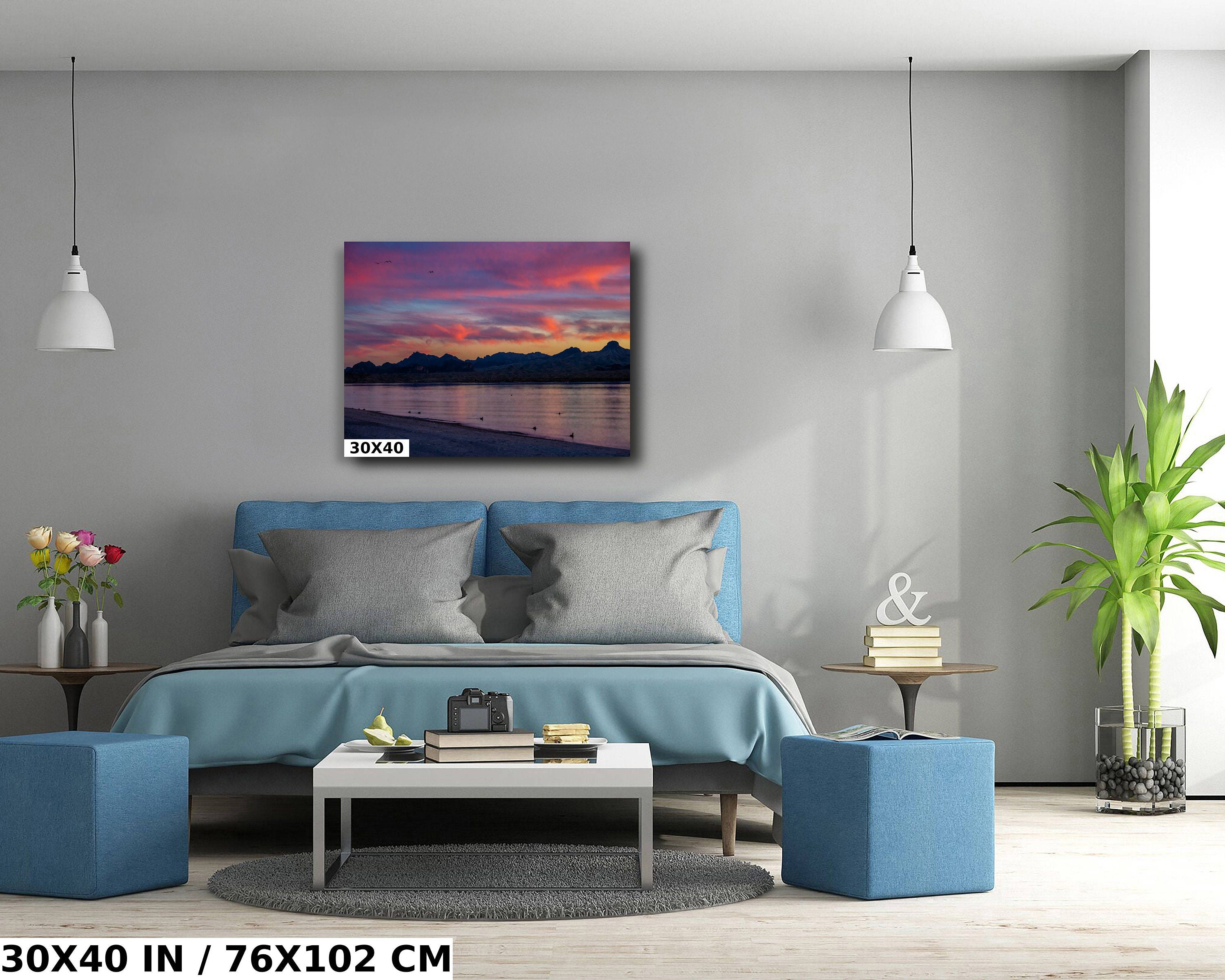 Colorful Dusk Serenity: Sunset at Lake Havasu Arizona Landscape Photography Wall Art