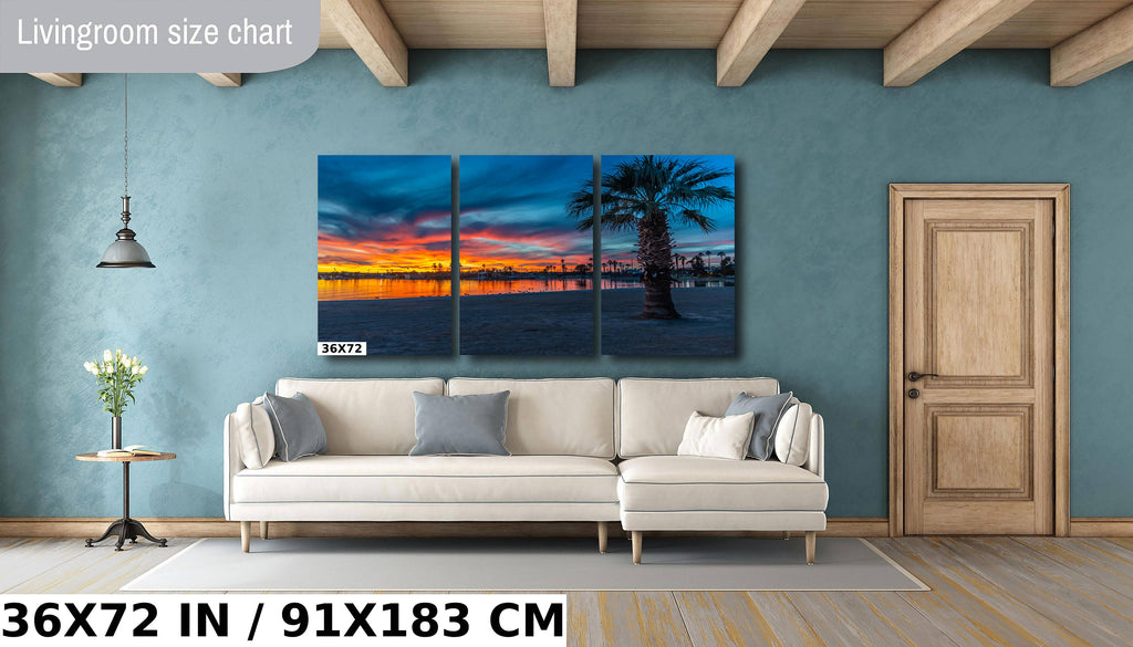 Lake Havasu Sunset Palm Tree Photography: Beach Wall Art