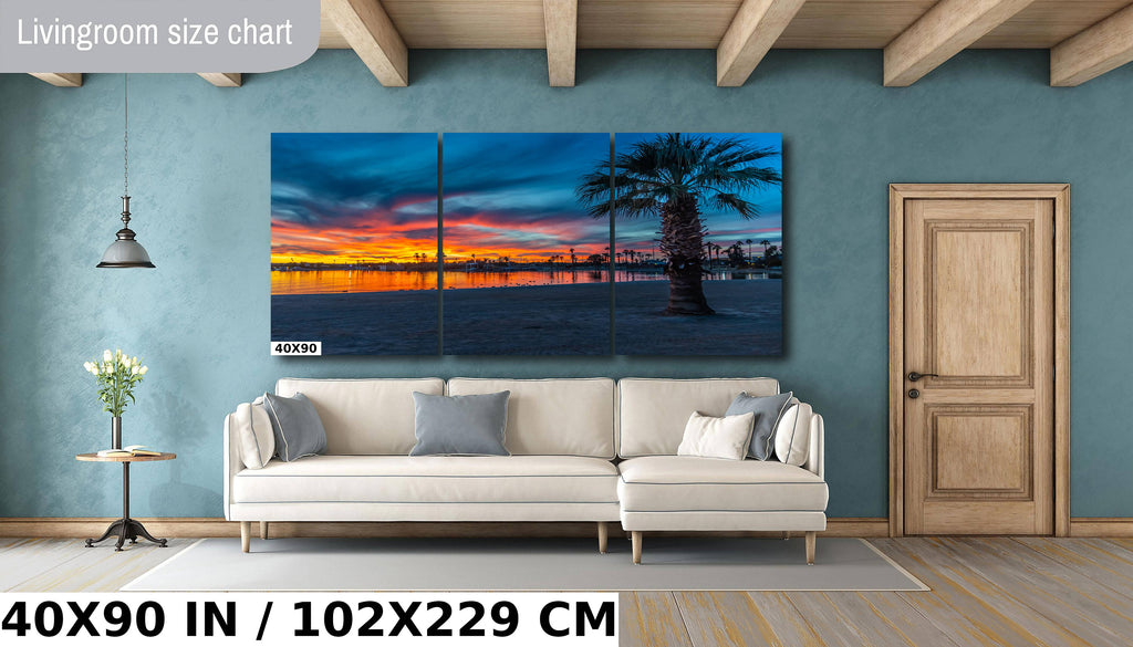 Lake Havasu Sunset Palm Tree Photography: Beach Wall Art