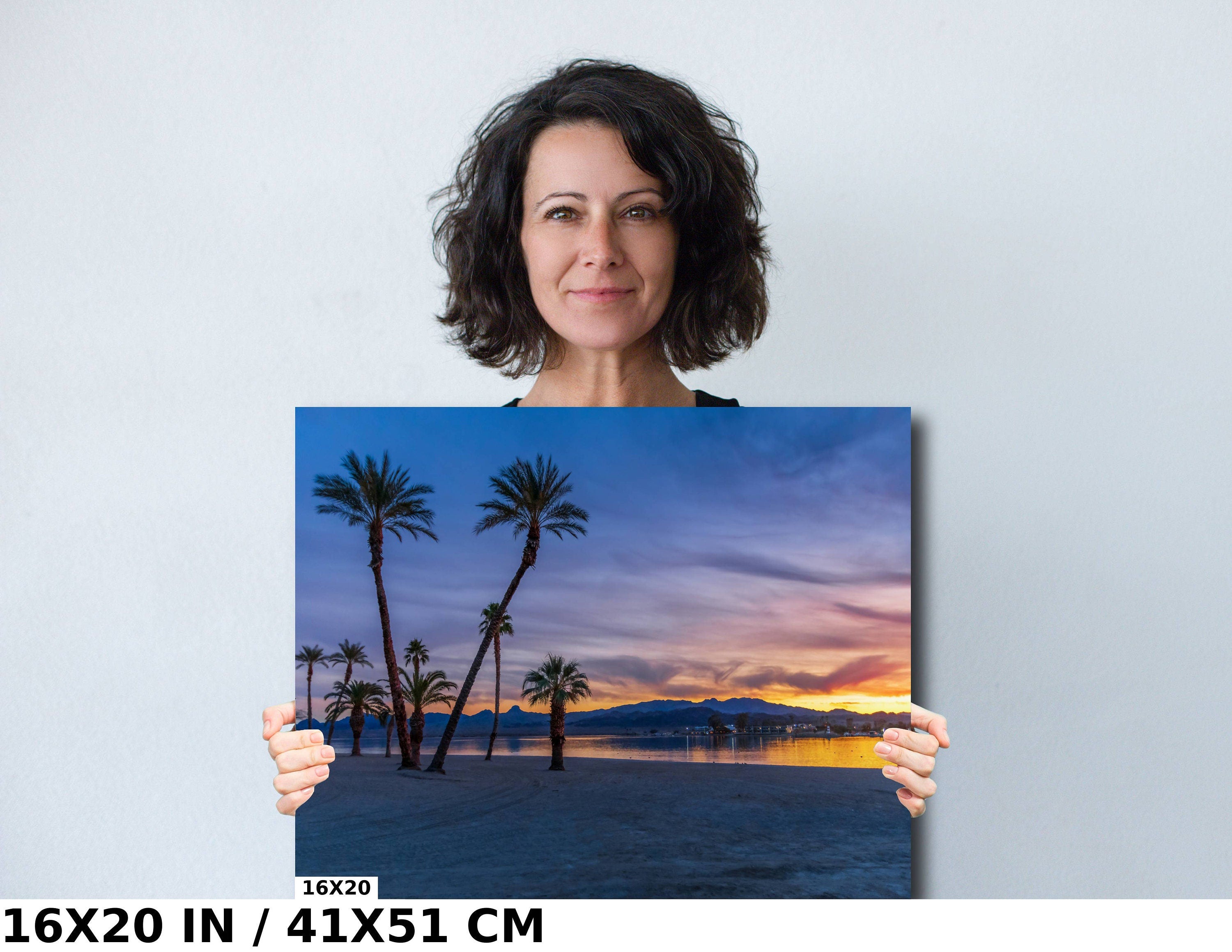 Lake Havasu Palm Tree Sunset: Arizona Landscape Photography Wall Art