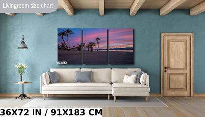 Lake Havasu Palm Tree Sunset: Arizona Beachfront Photography Wall Art