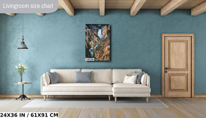The Earth's Crescendo: Yellowstone Lower Falls Wall Art Decor Wyoming Poster