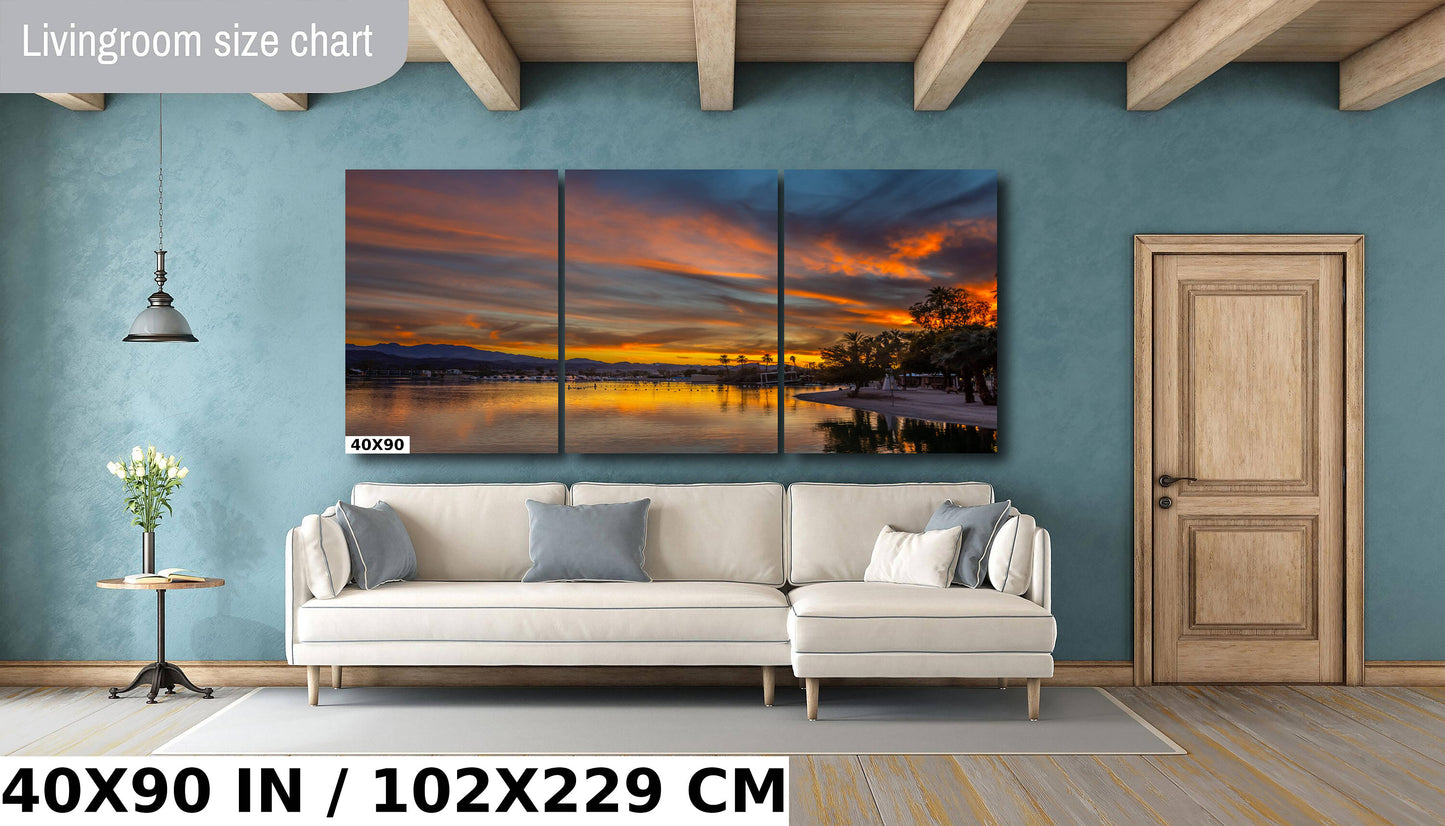Golden Sunset Symphony: Lake Havasu Photography Wall Art