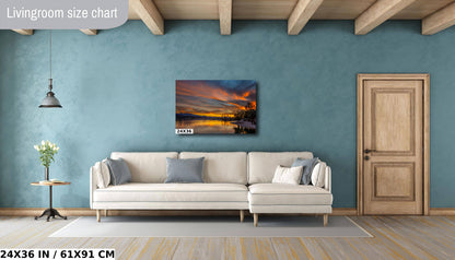 Golden Sunset Symphony: Lake Havasu Photography Wall Art