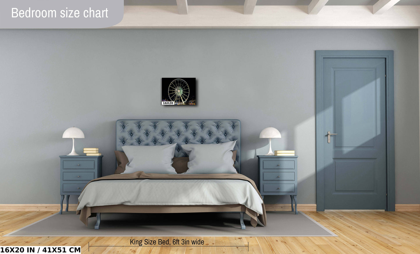 Arizona State Fair Ferris Wheel Night: Neon Carnival Photography Wall Art