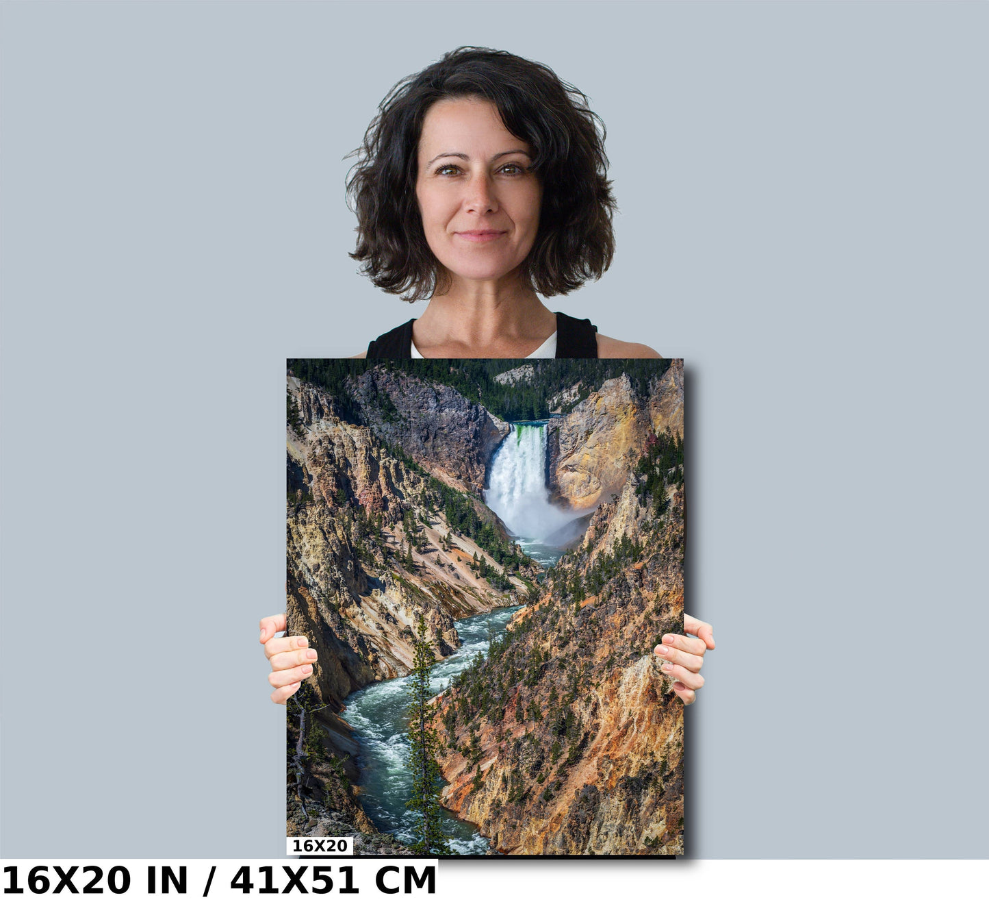 The Earth's Crescendo: Yellowstone Lower Falls Wall Art Decor Wyoming Poster