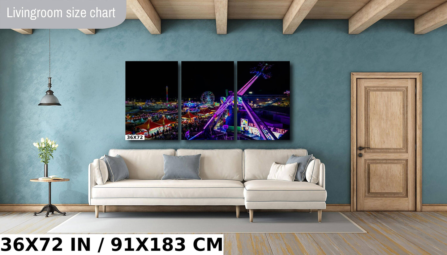 Arizona State Fair at Night Phoenix Photography Wall Art