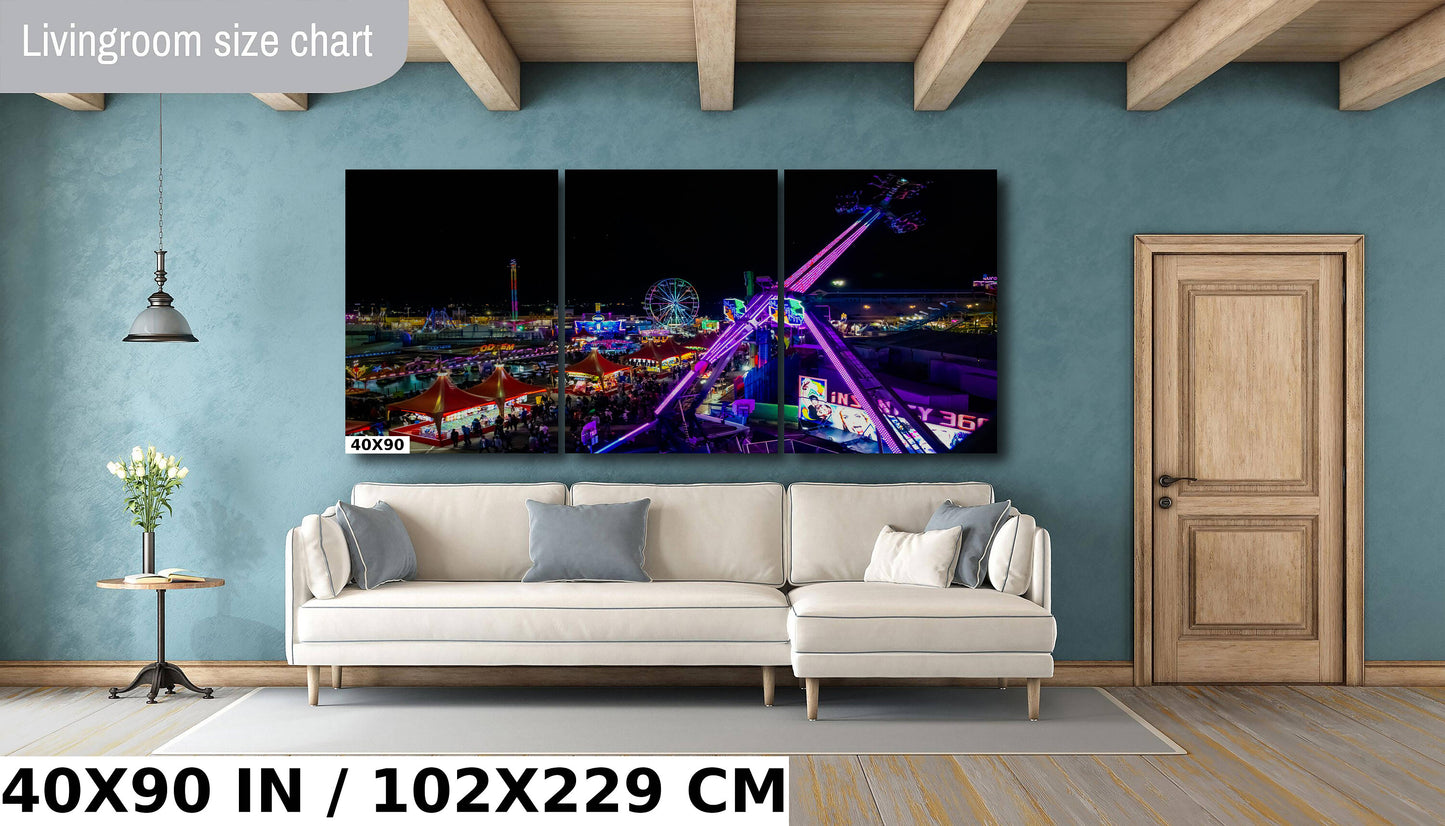 Arizona State Fair at Night Phoenix Photography Wall Art