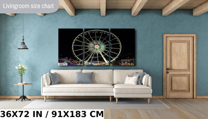 Arizona State Fair Ferris Wheel Night: Neon Carnival Photography Wall Art