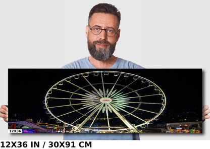 Arizona State Fair Ferris Wheel Night: Neon Carnival Photography Wall Art