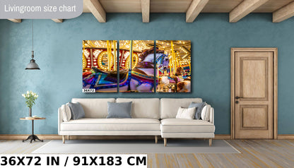 Carousel Whirls Delights: Arizona State Fair Amusement Rides Photography Wall Art