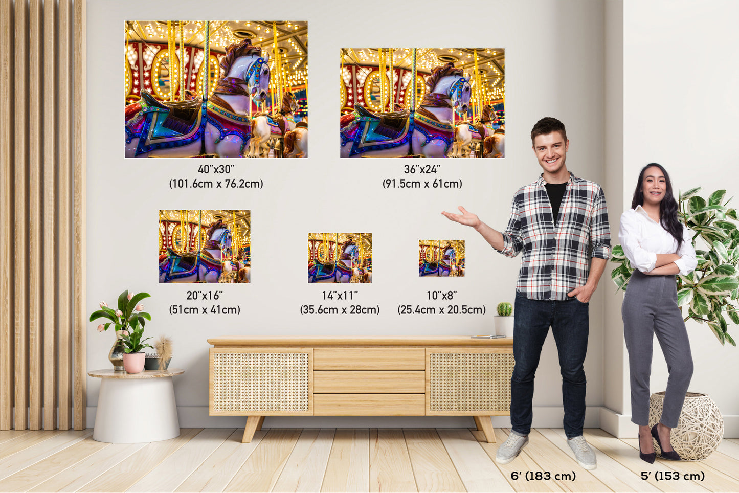 Carousel Whirls Delights: Arizona State Fair Amusement Rides Photography Wall Art