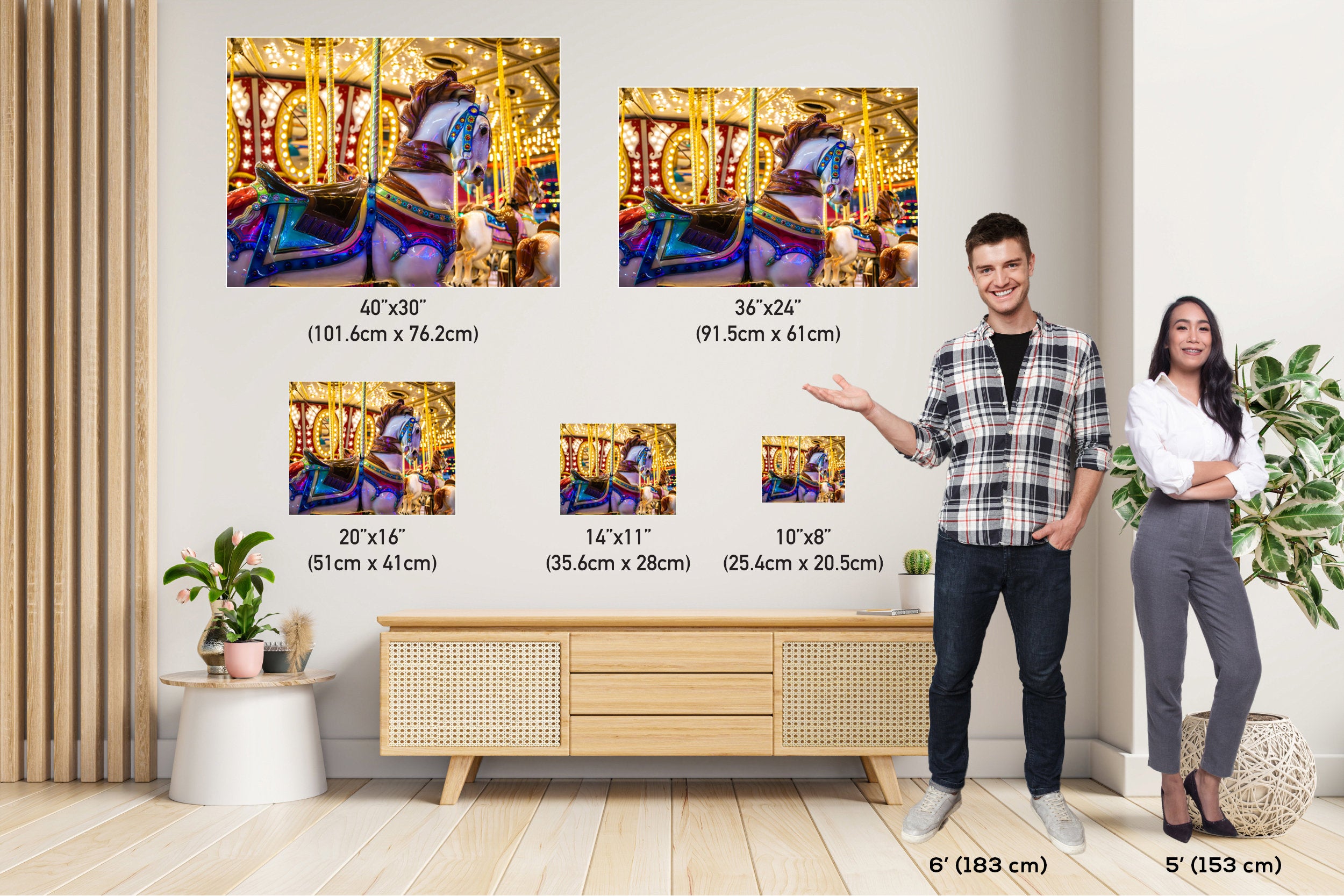 Carousel Whirls Delights: Arizona State Fair Amusement Rides Photography Wall Art