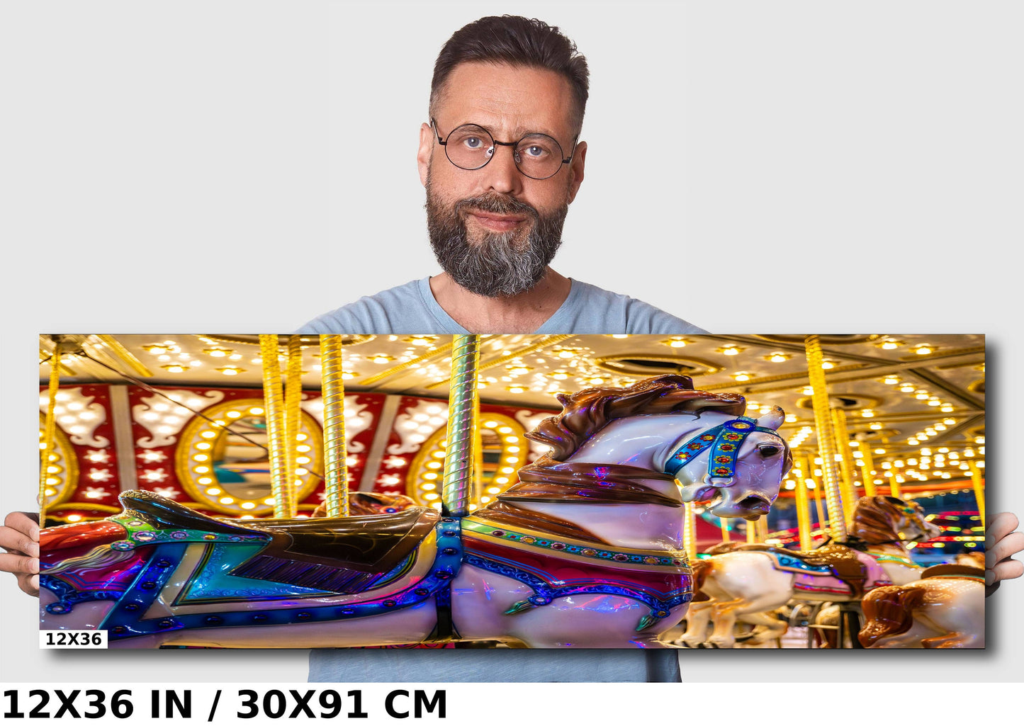 Carousel Whirls Delights: Arizona State Fair Amusement Rides Photography Wall Art