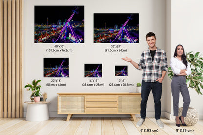 Arizona State Fair at Night Phoenix Photography Wall Art