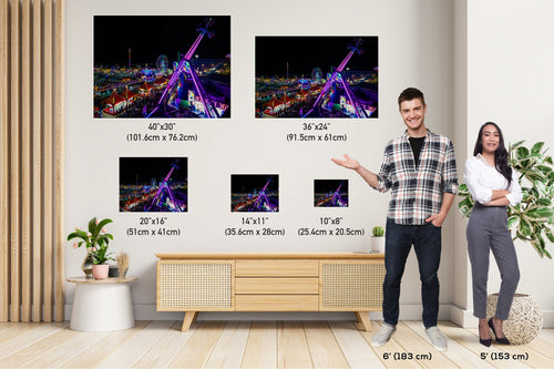 Arizona State Fair at Night Phoenix Photography Wall Art