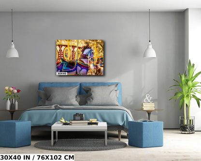 Carousel Whirls Delights: Arizona State Fair Amusement Rides Photography Wall Art