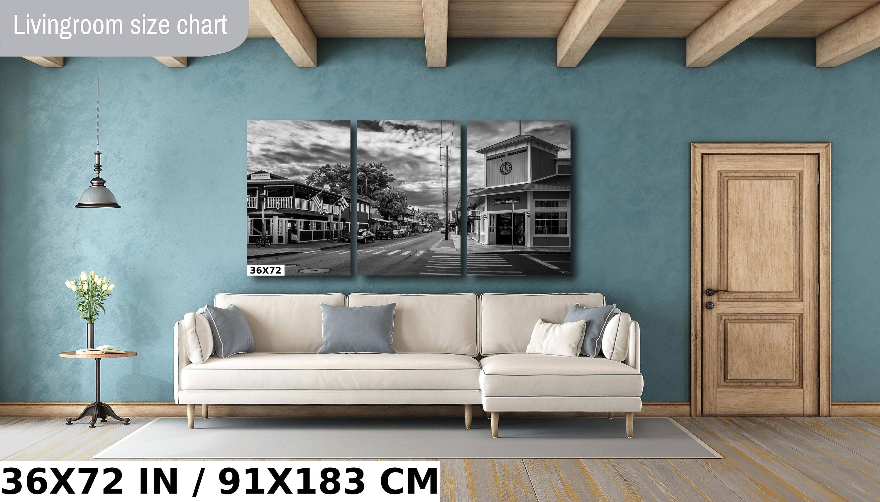 Lahaina Front Street Print: Black and White Maui Historic Photography