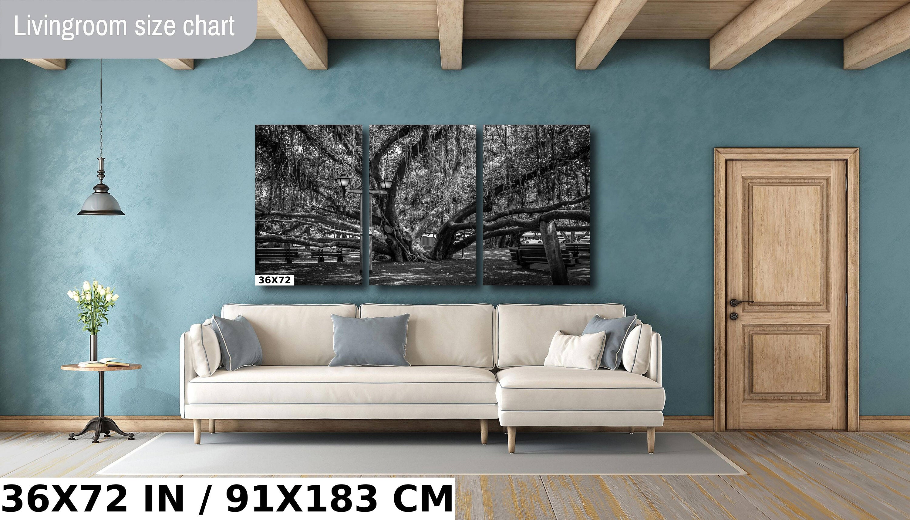 Shade of Serenity: Lahaina Banyan Tree Print Maui Hawaii Black and White