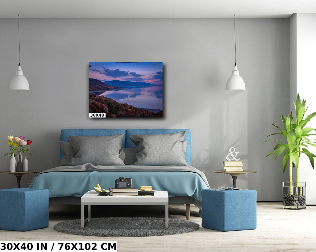 Utah's Majestic Ocean Lake: Great Salt Landscape Sunset Wall Art