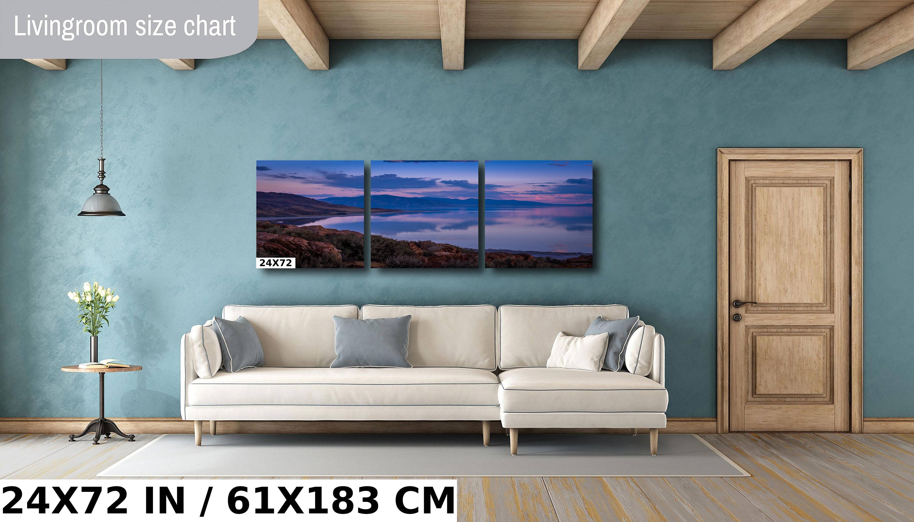 Utah's Majestic Ocean Lake: Great Salt Landscape Sunset Wall Art