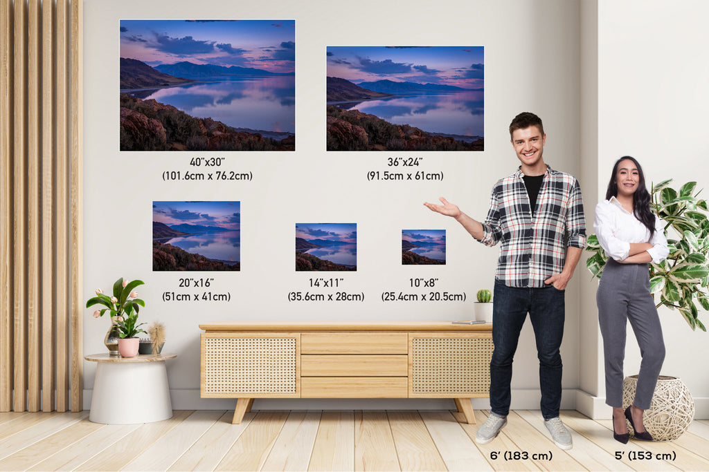 Utah's Majestic Ocean Lake: Great Salt Landscape Sunset Wall Art