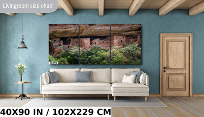 Ancient Architecture: Spruce Tree House Mesa Verde National Park Colorado Wall Art Metal Aluminum Print