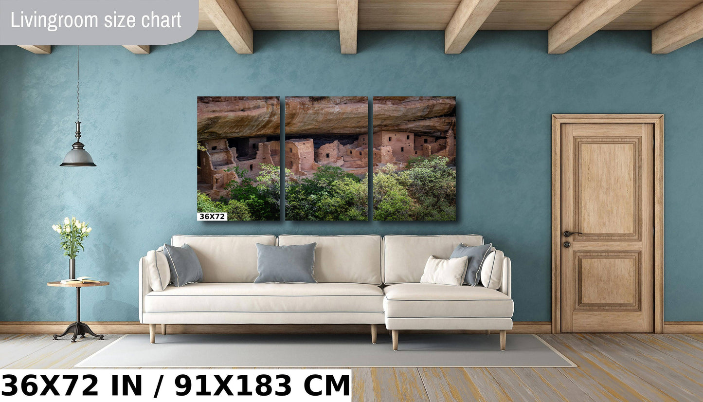 Ancient Architecture: Spruce Tree House Mesa Verde National Park Colorado Wall Art Metal Aluminum Print