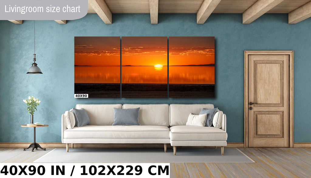 Sunset Over the Great Salt Lake: Dusk at Antelope Island State Park Photography Utah Wall Art
