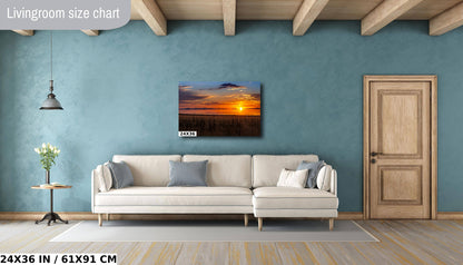 Amber Reflections of Great Salt Lake: Sunset at Antelope Island State Park Metal Aluminium Print Utah Wall Art Photography