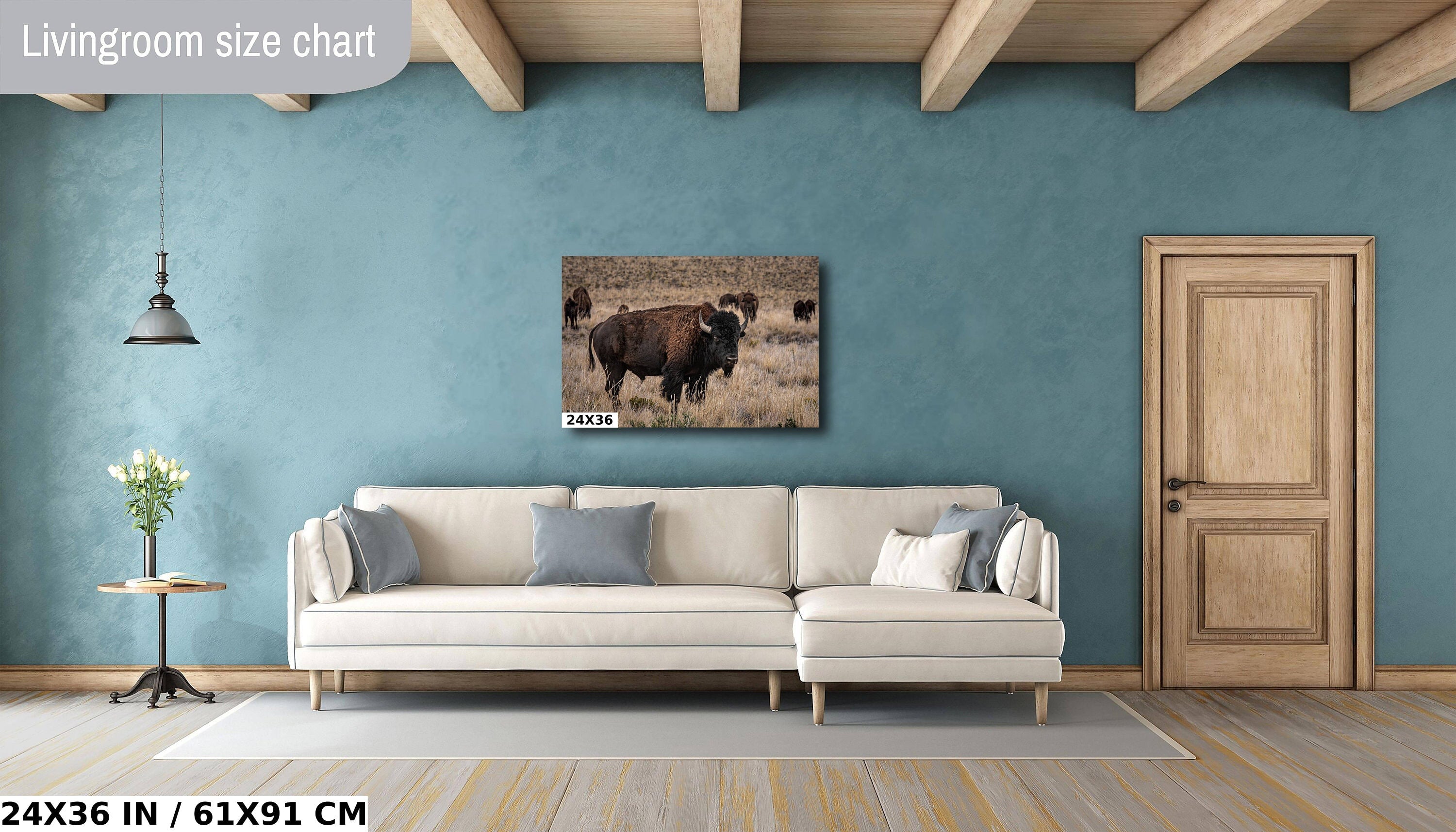 American Bison Photography: Utah Wildlife Metal Canvas Print
