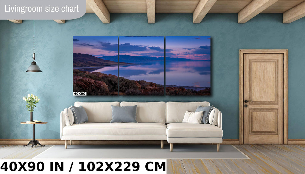 Utah's Majestic Ocean Lake: Great Salt Landscape Sunset Wall Art
