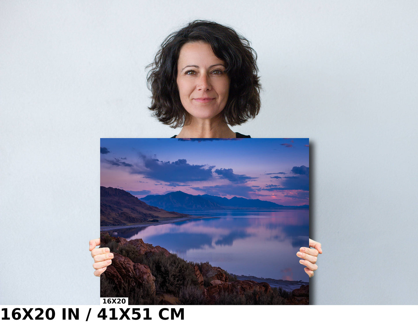 Utah's Majestic Ocean Lake: Great Salt Lake Metal Canvas Print Utah Landscape Sunset Wall Art Photography