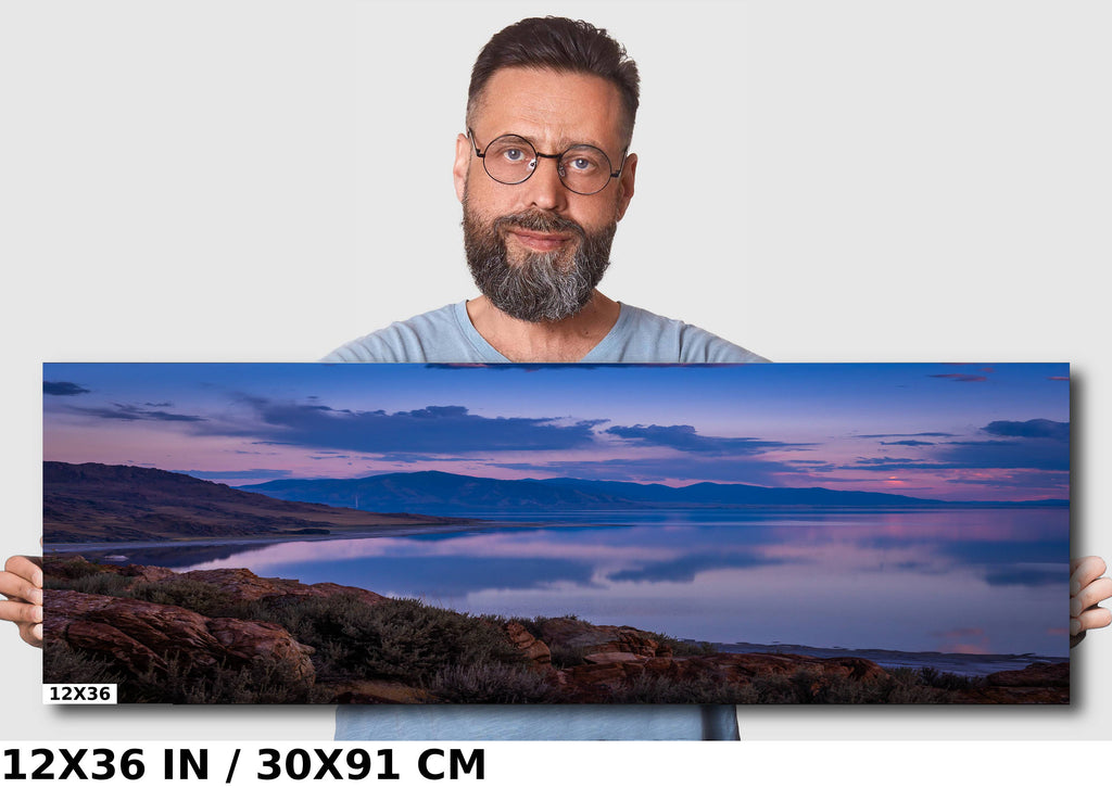 Utah's Majestic Ocean Lake: Great Salt Landscape Sunset Wall Art
