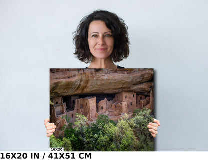 Ancient Architecture: Spruce Tree House Mesa Verde National Park Colorado Wall Art Metal Aluminum Print
