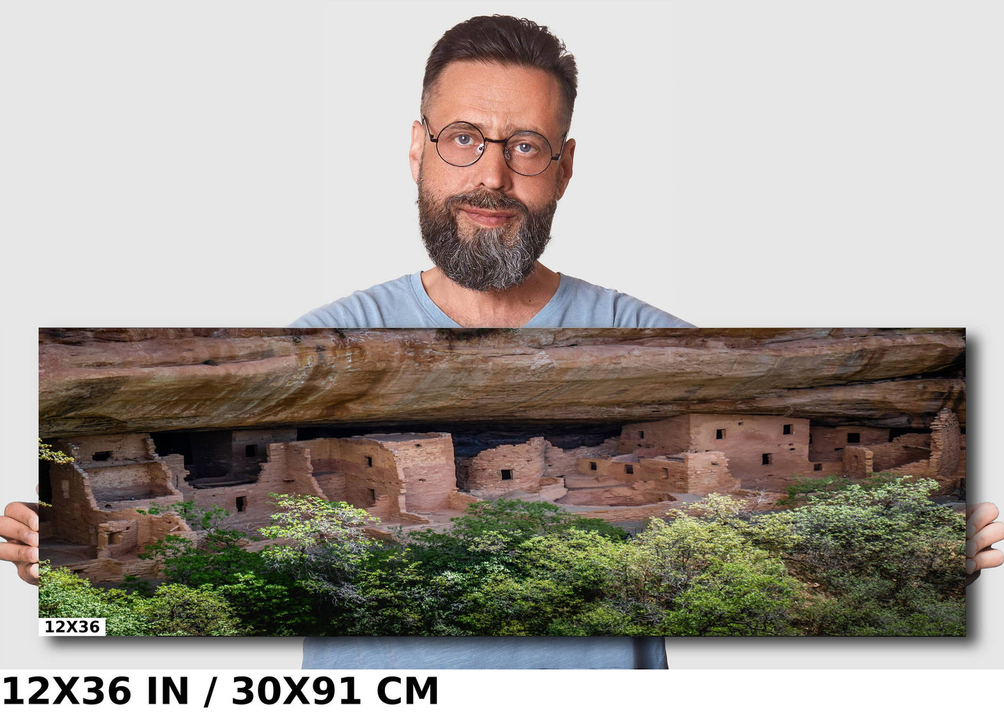 Ancient Architecture: Spruce Tree House Mesa Verde National Park Colorado Wall Art Metal Aluminum Print