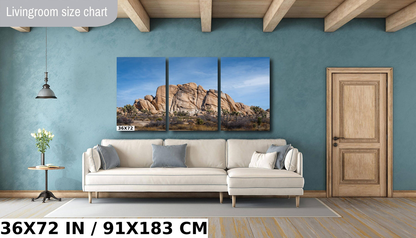 Joshua Tree Wall Art – California Desert Rock Formations Canvas Print