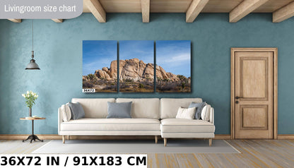 Joshua Tree Wall Art – California Desert Rock Formations Canvas Print